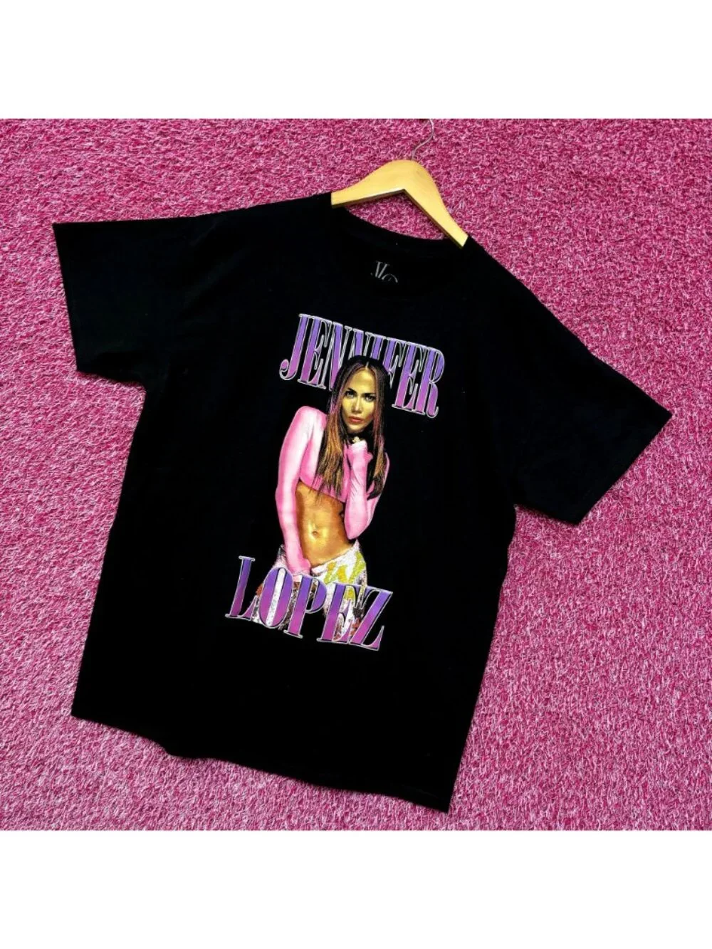 Jennifer Lopez JLO Signature Neon Poster Dance Pop Tee L